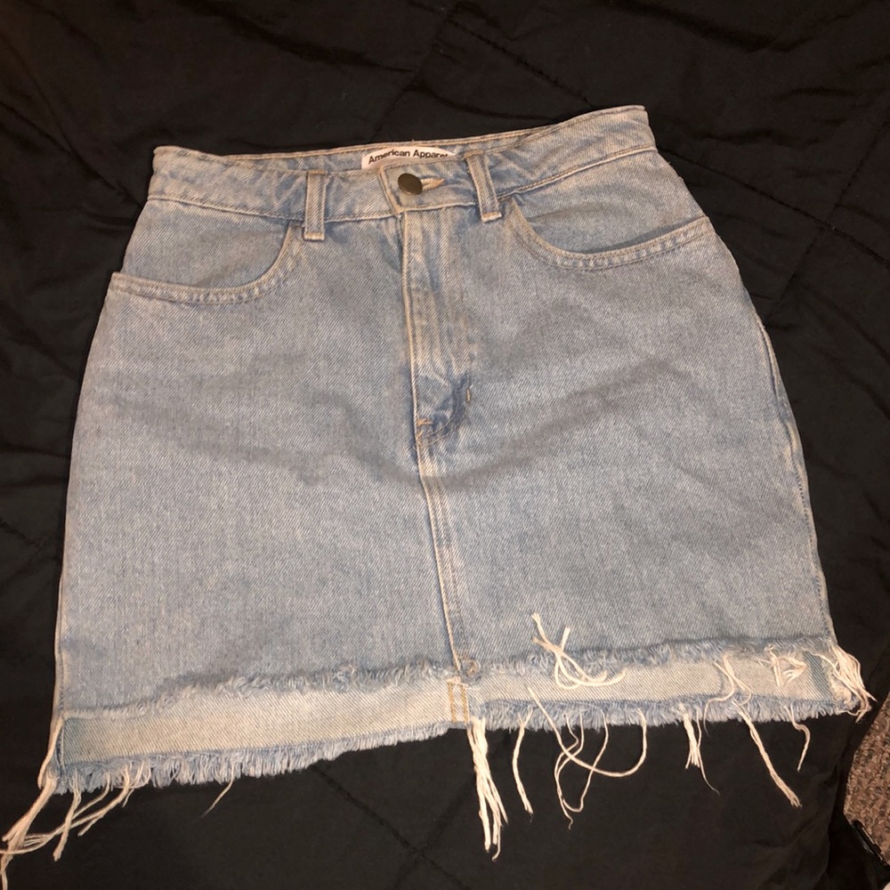 american apparel denim skirt
